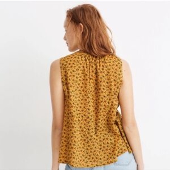 Madewell Shirred Shell Tank In Calico Floral - Picture 2 of 6